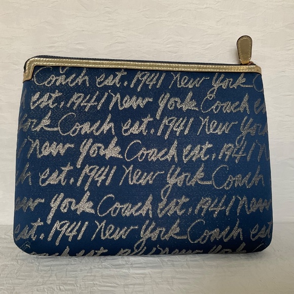 Coach Tablet Case iPad Cover Padded Zippered Pouch with Metallic Thread/Graphics - Picture 2 of 14